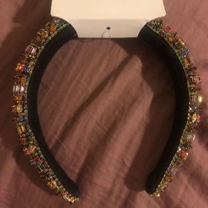 Zara Brand Sparkly Bejeweled Padded Headband